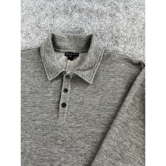 Aether Other - Aether Long Sleeve Polo Shirt Mens XL Merino Wool Heathered Gray Soft Casual EUC